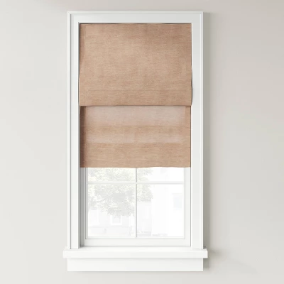 1pc Light Filtering Cordless Jute-Like Roman Window Shade Dark Natural - Threshold™ 5 1pc Light Filtering Cordless Jute-Like Roman Window Shade Dark Natural - Threshold™ - Image 3