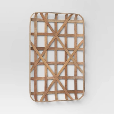 24" X 36" Tobacco Basket Wall Sculpture Brown - Threshold™ 4 24" X 36" Tobacco Basket Wall Sculpture Brown - Threshold™ - Image 2