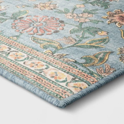 2'x3' Laurel Comfort Mat Accent Rug Blue - Threshold™ 4 2'x3' Laurel Comfort Mat Accent Rug Blue - Threshold™ - Image 2