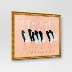 30"x 24" Stylized Bird Canvas Board Framed Art - Threshold™ -Threshold GUEST bed983c2 6847 46c6 8686 8f4e27afef3f