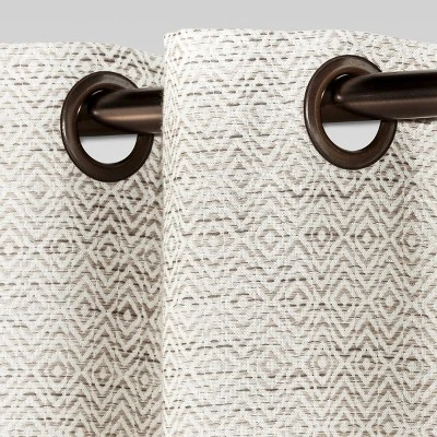 1pc Light Filtering Diamond Weave Window Curtain Panel - Threshold™ 5 1pc Light Filtering Diamond Weave Window Curtain Panel - Threshold™ - Image 3