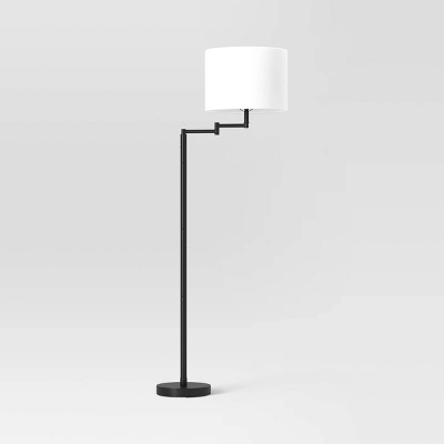 Metal Column Swing Arm Floor Lamp Black - Threshold™ 7 Metal Column Swing Arm Floor Lamp Black - Threshold™ - Image 5