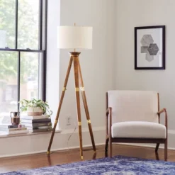Oak Wood Tripod Floor Lamp Dark Brown - Threshold™ 18 Oak Wood Tripod Floor Lamp Dark Brown - Threshold™ -Threshold GUEST c2f8f53a ec73 4620 85f4 88ec9ed0366f
