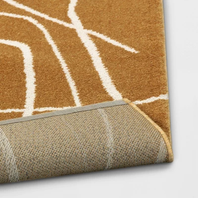 Abstract Lines Rug Mustard - Threshold™ 5 Abstract Lines Rug Mustard - Threshold™ - Image 3