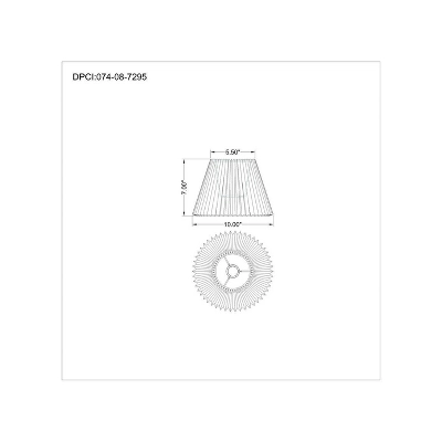 Small Pleated Lamp Shade White - Threshold™: Empire Shape, Cotton/Nylon, 7" H 7 Small Pleated Lamp Shade White - Threshold™: Empire Shape, Cotton/Nylon, 7" H - Image 5