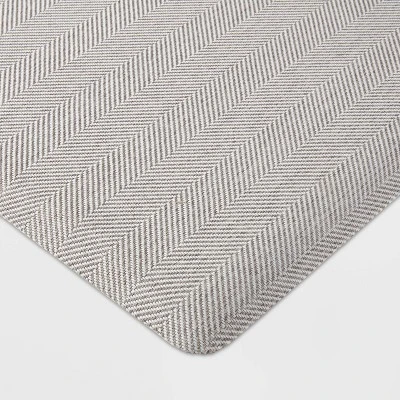 20" X 36" Herringbone Comfort Mat Light Gray - Threshold™ 4 20" X 36" Herringbone Comfort Mat Light Gray - Threshold™ - Image 2