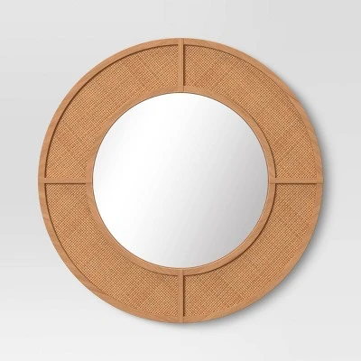 28" Caning Round Wall Mirror - Threshold™ 5 28" Caning Round Wall Mirror - Threshold™ - Image 3