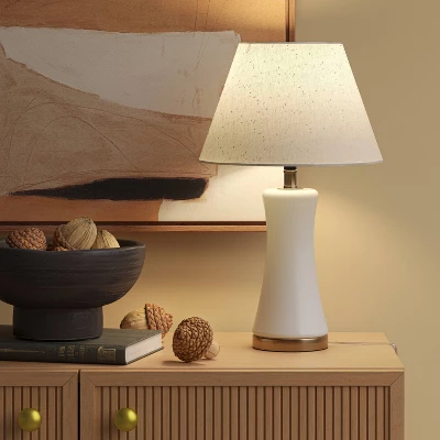 Small Opal Glass Lamp Base White - Threshold™ 3 Small Opal Glass Lamp Base White - Threshold™