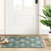 Washable Floral Block Printed Blue Rug Blue - Threshold™ 2 Washable Floral Block Printed Blue Rug Blue - Threshold™ -Threshold GUEST d2767033 06b7 44f3 84dc 71414c86e038