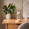 Decorative Hourglass With Rubber Wood Stand Natural Wood - Threshold™: Indoor Sand Timer Decorative Object
