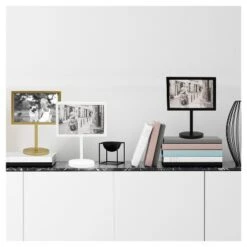 4" X 6" Modern Standing Single Picture Frame Black - Threshold™: Metal, Tabletop Display, Glass Glazing -Threshold GUEST d409c37f d712 43d4 a7e4 2338c2a85a07