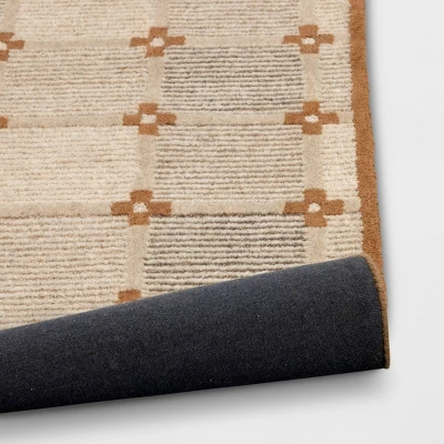 5'x7' Wool Handtufted Area Rug Tan - Threshold™ 5 5'x7' Wool Handtufted Area Rug Tan - Threshold™ - Image 3