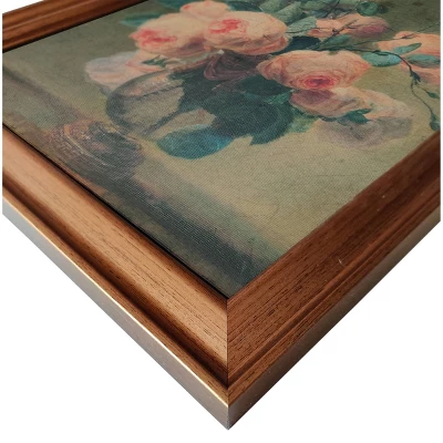 12" X 16" Antique Floral Framed Canvas Board Olive Green - Threshold™ 3 12" X 16" Antique Floral Framed Canvas Board Olive Green - Threshold™ - Image 2
