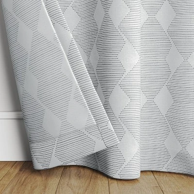 1pc 54"x84" Sheer Clipped Curtain Panel Radiant Gray - Threshold™ 4 1pc 54"x84" Sheer Clipped Curtain Panel Radiant Gray - Threshold™ - Image 2