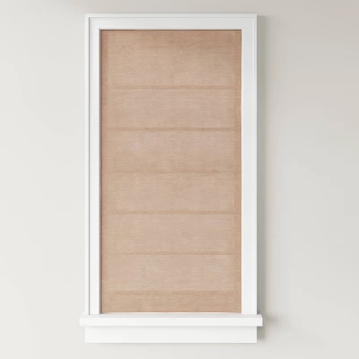 1pc Light Filtering Cordless Jute-Like Roman Window Shade Dark Natural - Threshold™ 4 1pc Light Filtering Cordless Jute-Like Roman Window Shade Dark Natural - Threshold™ - Image 2