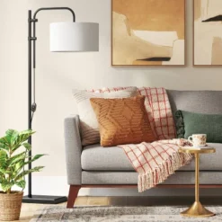 72"x16" Knox Floor Lamp - Threshold™: Modern Black Standing Lamp With Dimmer Switch -Threshold GUEST df27a618 c501 4dba 8160 cd2247355668