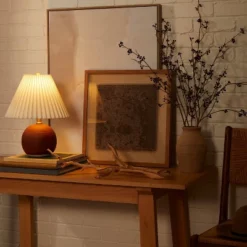 Oval Table Lamp With Pleated Shade (Includes LED Light Bulb) Red - Threshold™ Designed With Studio McGee 13 Oval Table Lamp With Pleated Shade (Includes LED Light Bulb) Red - Threshold™ Designed With Studio McGee -Threshold GUEST df42b73d b4e1 4433 bf2a 9634b6db3aab