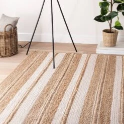 Riverton Striped Jute/Wool Area Rug Tan - Threshold™ Designed With Studio McGee