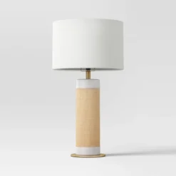 Ceramic Table Lamp With Natural Wrap White - Threshold™ 10 Ceramic Table Lamp With Natural Wrap White - Threshold™ -Threshold GUEST e01250f9 e0e6 4ca1 99cd e9e54fdd259d