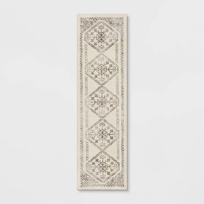 Distressed Persian Accent Rug Cream - Threshold™ 6 Distressed Persian Accent Rug Cream - Threshold™ - Image 4