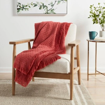 Solid Woven Throw Blanket Pink - Threshold™ 3 Solid Woven Throw Blanket Pink - Threshold™
