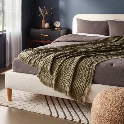 60"x80" Waffle Bed Throw - Threshold™ 3 60"x80" Waffle Bed Throw - Threshold™