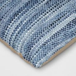 Oversized Lumbar Woven Pillow Blue - Threshold™ -Threshold GUEST e21dd3af f231 4058 be50 7cc6352dc91a