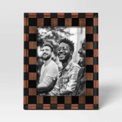 5"x7" Checkered Table Picture Frame - Threshold™ 6 5"x7" Checkered Table Picture Frame - Threshold™ -Threshold GUEST e5f89676 eb59 4690 b2a2 cb83d0944fb3