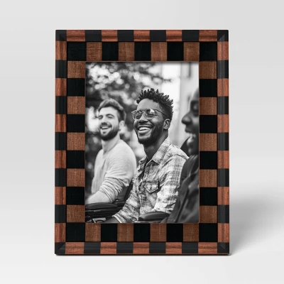 5"x7" Checkered Table Picture Frame - Threshold™ 4 5"x7" Checkered Table Picture Frame - Threshold™ - Image 2