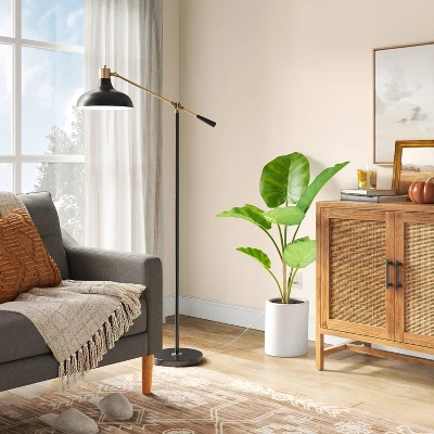 Crosby Bell Schoolhouse Floor Lamp Matte Black (Includes LED Light Bulb) - Threshold™ 3 Crosby Bell Schoolhouse Floor Lamp Matte Black (Includes LED Light Bulb) - Threshold™