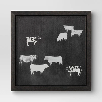 (Set Of 2) 12" X 12" Cow Collection II Framed Wall Canvases - Threshold™ 5 (Set Of 2) 12" X 12" Cow Collection II Framed Wall Canvases - Threshold™ - Image 3