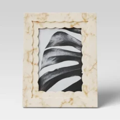 5"x7" Shaped Resin Profile Table Image Frame Beige - Threshold™: Modern Style, Glass, Polyresin -Threshold GUEST ee82aa83 c045 4ab7 842e 8660e49ffada