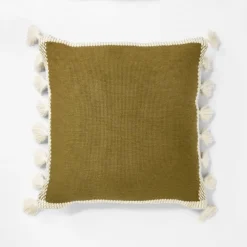 Woven Frame Square Throw Pillow With Side Tassels - Threshold™ Designed With Studio McGee 10 Woven Frame Square Throw Pillow With Side Tassels - Threshold™ Designed With Studio McGee -Threshold GUEST f0a5608e 34a9 4fe1 b492 5b1a9e62ecd1