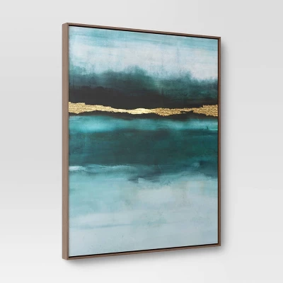 24"x30" Jewel Tone Abstract Canvas Framed Art - Threshold™ 4 24"x30" Jewel Tone Abstract Canvas Framed Art - Threshold™ - Image 2