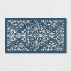 Vintage Print Comfort Rug Blue - Threshold™ -Threshold GUEST f437994b 06fa 4df6 84f2 e90cb16dba7b