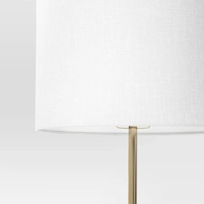60"x20.5" Floor Lamp With Marble Table - Threshold™: Modern Standing Lamp With Polyester Shade 5 60"x20.5" Floor Lamp With Marble Table - Threshold™: Modern Standing Lamp With Polyester Shade - Image 3