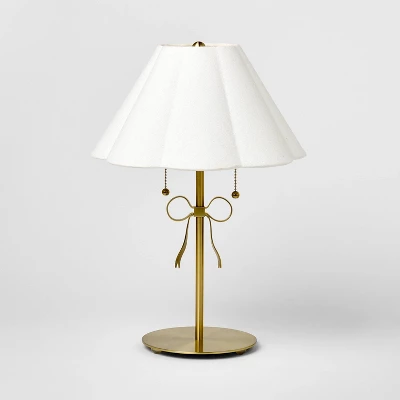 Stick Lamp With Bow Brass - Threshold™ Designed With Studio McGee 3 Stick Lamp With Bow Brass - Threshold™ Designed With Studio McGee