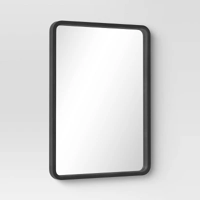 22" X 30" Rounded Corner Wood Wall Mirror - Threshold™ 4 22" X 30" Rounded Corner Wood Wall Mirror - Threshold™ - Image 2