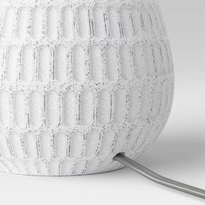 Ceramic Textured Table Lamp Base White - Threshold™ 5 Ceramic Textured Table Lamp Base White - Threshold™ - Image 3