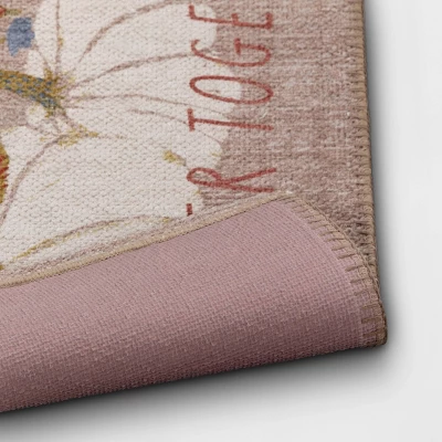 1'8"x2'10" Washable 'Better Together' Accent Rug Tan - Threshold™ 5 1'8"x2'10" Washable 'Better Together' Accent Rug Tan - Threshold™ - Image 3