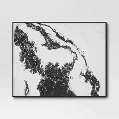 30" X 24" 2pk Marble Framed Printed Canvases Black/Tan - Threshold™ 3 30" X 24" 2pk Marble Framed Printed Canvases Black/Tan - Threshold™