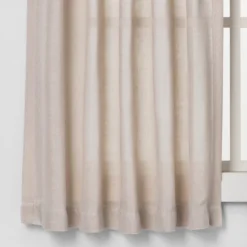 2pk 42"x36" Light Filtering Bonaire Curtain Tiers Beige - Threshold™ 6 2pk 42"x36" Light Filtering Bonaire Curtain Tiers Beige - Threshold™ -Threshold GUEST ff957fd3 1d85 46fe b5ca 08c061a927f2